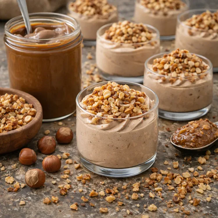 Hazelnut praline for mousse applications illustration